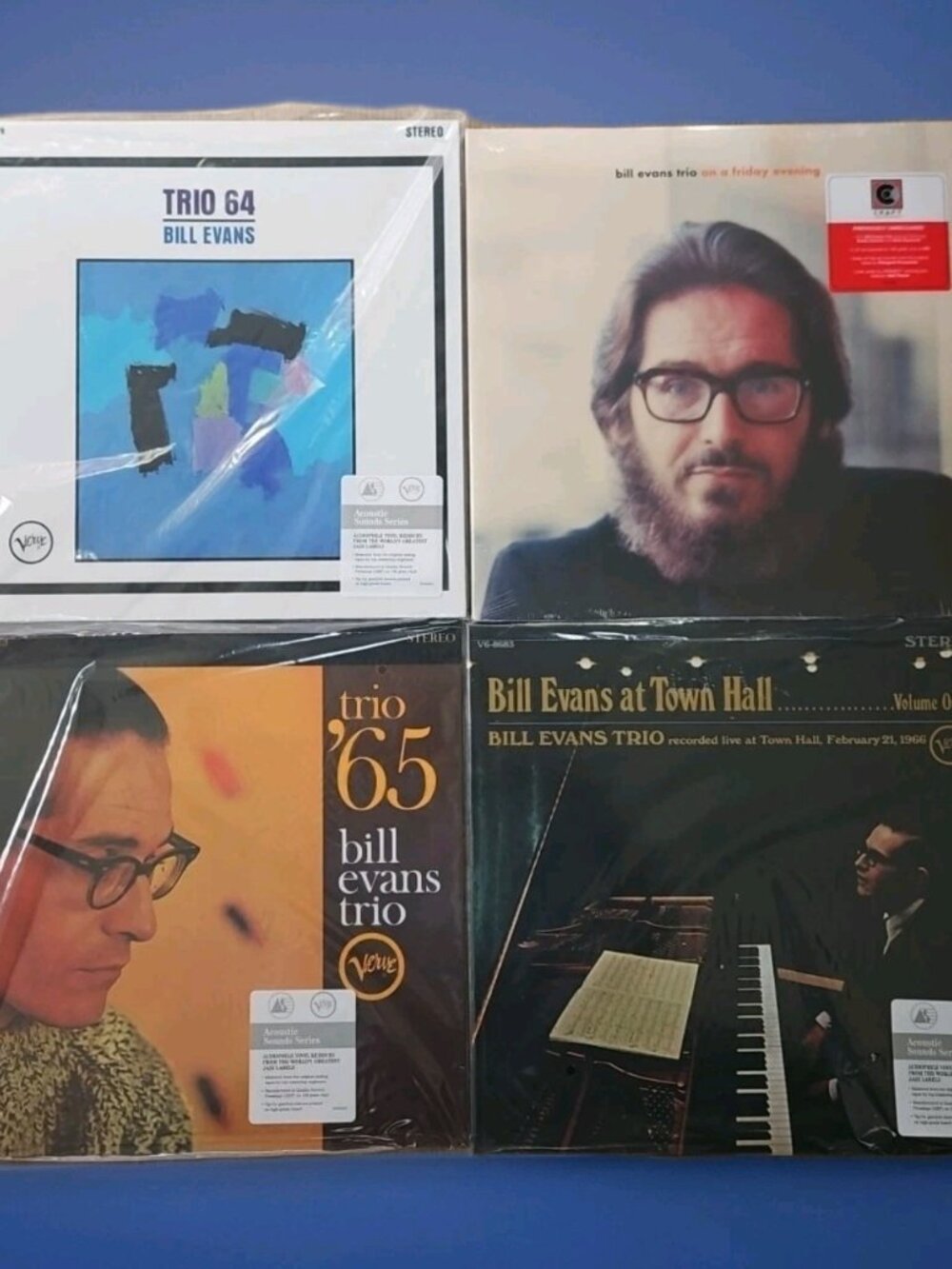 Lot of 4 Bill Evans Records (New): At Town Hall, On a Friday Evening, Trio 64/